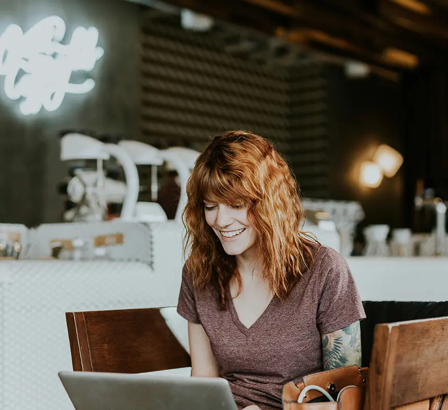 Woman on computer