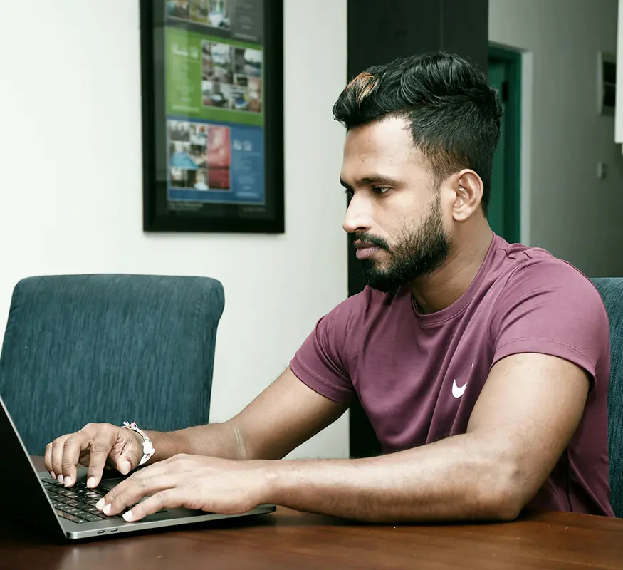 Man on computer